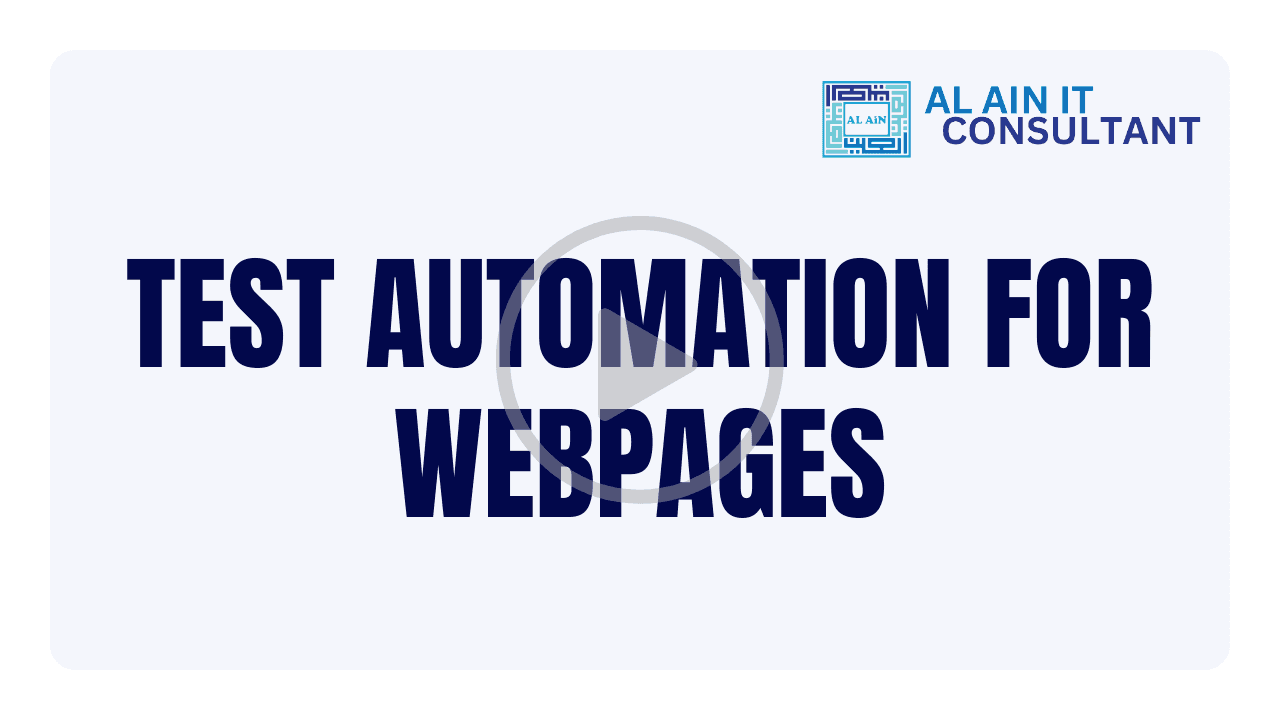 Test Automation for Webpages